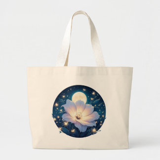 Bolso De Tela Gigante Diseño de flores lunares