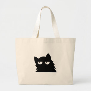 Bolso De Tela Gigante Diseño de gato minimalista divertido juzgando