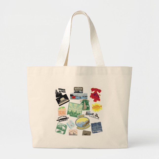 Bolso De Tela Gigante Diseño de Guay Travel Collage Artsy Tourist (Frente)