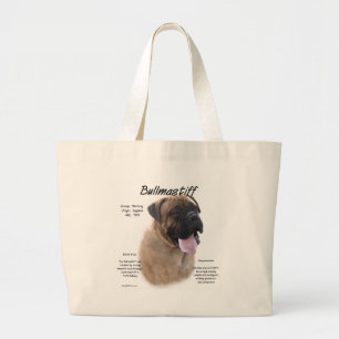Bolso De Tela Gigante Diseño de historial Bullmastiff (fawn)