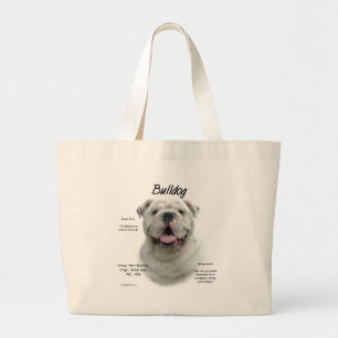 Bolso De Tela Gigante Diseño de historial de bulldoges