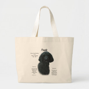 Bolso De Tela Gigante Diseño de historial de folletos (blk)