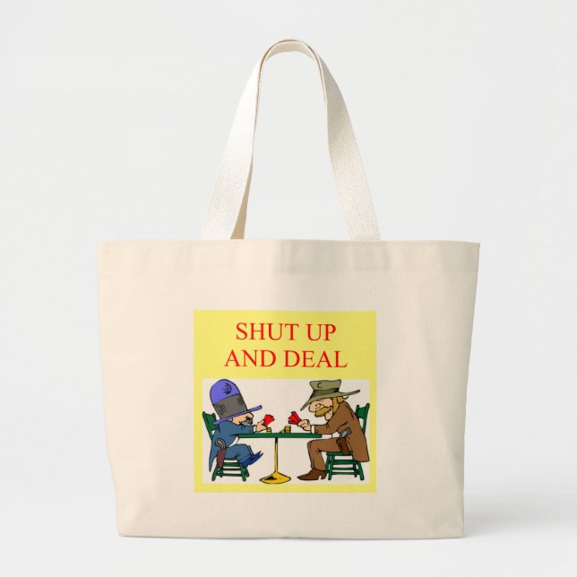 Bolso De Tela Gigante diseño de juego del jugador de tarjeta del póker (Frente)