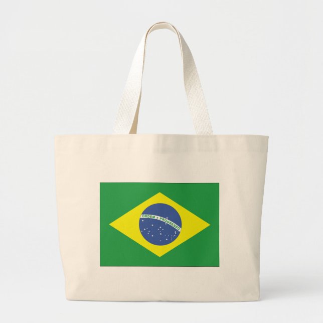 Bolso De Tela Gigante Diseño de la bandera del Brasil (Frente)