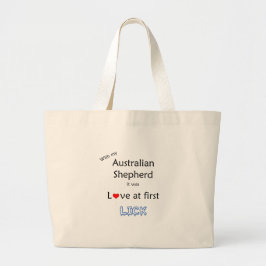 Bolso De Tela Gigante Diseño de lamer pastor australiano