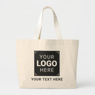 Bolso De Tela Gigante Diseño de logotipo y texto de marca