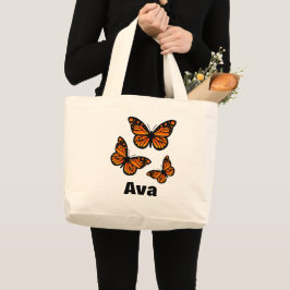 Bolso De Tela Gigante Diseño de mariposa monarca - Tote Jumbo