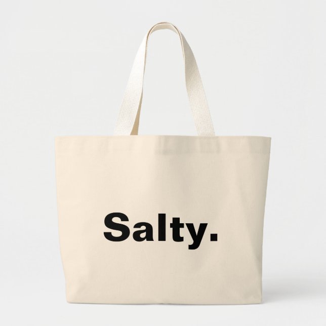Bolso De Tela Gigante diseño de minimalismo salado de una palabra (Frente)