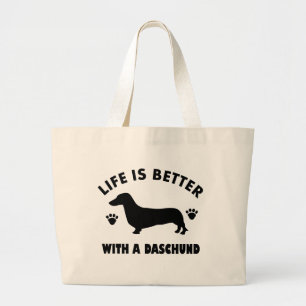 Bolso De Tela Gigante diseño de perros daschund