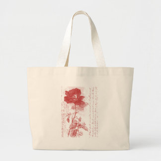 Bolso De Tela Gigante Diseño de postales de la rosa roja