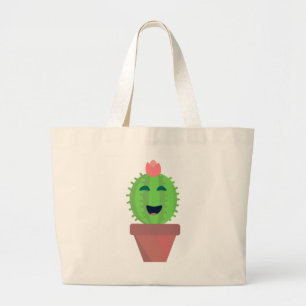 Bolso De Tela Gigante Diseño de suculenta caricatura linda Cactus Lil