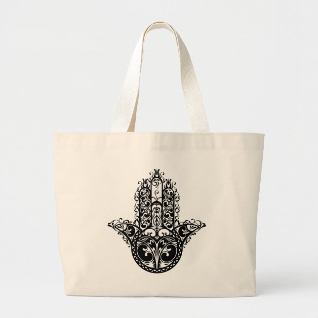 Bolso De Tela Gigante Diseño decorativo de Hamsa (Frente)