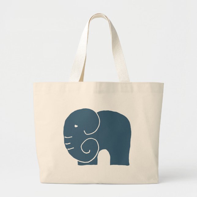Bolso De Tela Gigante Diseño del sitio web Elephant Life Signature (Frente)