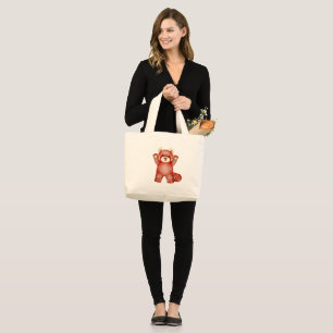 Bolso De Tela Gigante Diseño Estético de Personaje Rojo Lindo – Kawaii D