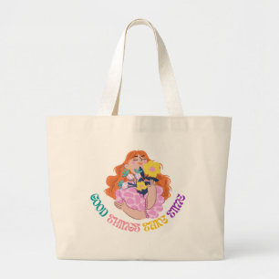 Bolso De Tela Gigante Diseño Estético Floral de Niña Inspirador