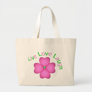 Bolso De Tela Gigante Diseño floral - risa viva del amor