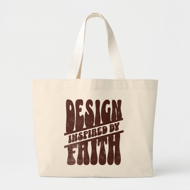 Bolso De Tela Gigante Diseño Inspirado Por La Fe (Frente)