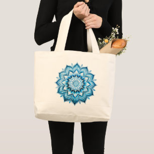 Bolso De Tela Gigante Diseño Mandala / Flor