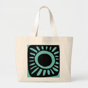 Bolso De Tela Gigante Diseño pop en verde azul