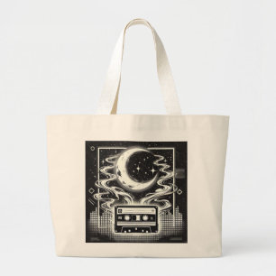 Bolso De Tela Gigante Diseño retro Poster etéreo de los años 90 - blanco