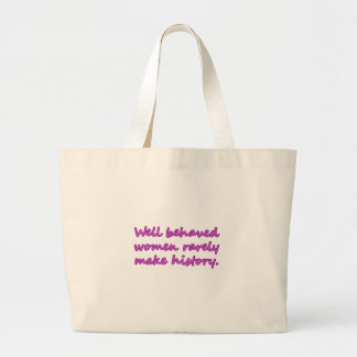 Bolso De Tela Gigante Diseño sarcástico bien comportado de las mujeres