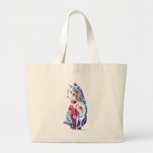 Bolso De Tela Gigante Diseños del gato de Paisley
