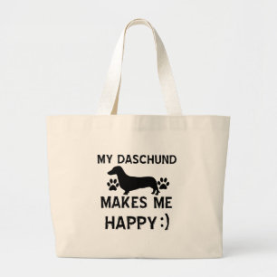 Bolso De Tela Gigante Diseños del perro de Daschund