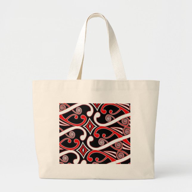 Bolso De Tela Gigante diseños maoríes (Frente)