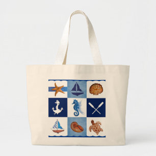 Bolso De Tela Gigante Diseños oceánicos náuticos