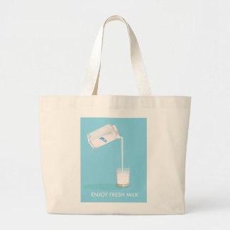 Bolso De Tela Gigante Disfruta Comercial Antiguo de Leche Fresca