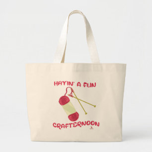 Bolso De Tela Gigante Disfruta De Crafternoon Crafty Hobby Motto
