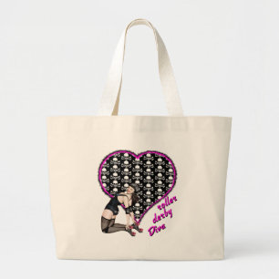 Bolso De Tela Gigante diva de derby del rodillo