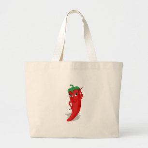 Bolso De Tela Gigante Diva de pepita caliente roja grande