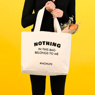 Bolso De Tela Gigante Diversión Mamá Mensajes de texto Momlife Tipografí