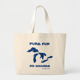 Bolso De Tela Gigante Diversión Pura, Sin Tiburones