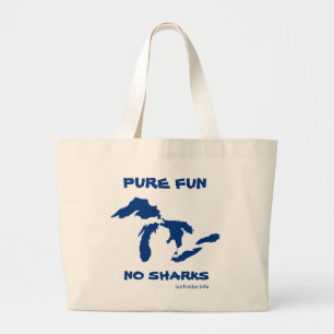 Bolso De Tela Gigante Diversión Pura, Sin Tiburones