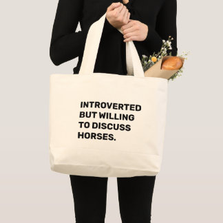 Bolso De Tela Gigante Divertido Introvertido Pero Dispuesto A Discutir C