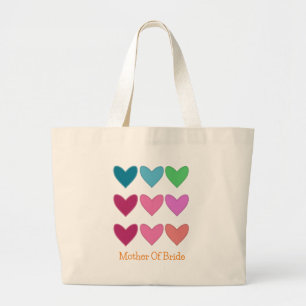 Bolso De Tela Gigante Divertidos Corazones Bonitos Coloridos Madre De La