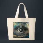 Bolso De Tela Gigante Divine Eye Jumbo Tote Bag<br><div class="desc">The All-Seeing Eye,  or Eye of Providence,  symbolizes divine omniscience,  protection,  and moral oversight,  representing a higher power that watches over humanity. This unique pattern was made by the polymer clay & mixed media artist Deborah K using AI.</div>