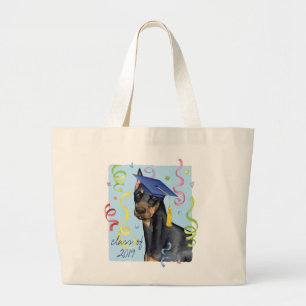 Bolso De Tela Gigante Doberman Pinscher Graduate