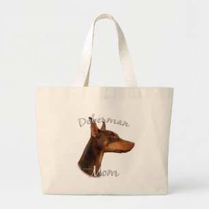Bolso De Tela Gigante Doberman Pinscher (rojo) Mamá 2