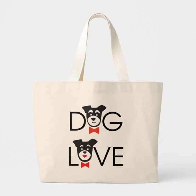 Bolso De Tela Gigante Dog Love (Frente)