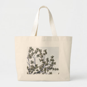 Bolso De Tela Gigante Dogwood florida blanca