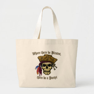 Bolso De Tela Gigante ¡Donde hay piratas, hay un Fiesta!