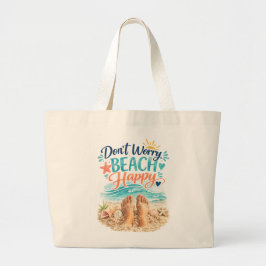Bolso De Tela Gigante Don't Worry Beach Happy
