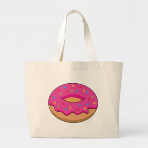 Bolso De Tela Gigante Donut de fresa con Personalizado Sprinkles