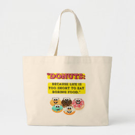 Bolso De Tela Gigante DONUTS, porque la vida es demasiado corta para com