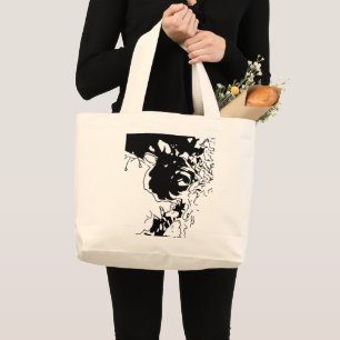 Bolso De Tela Gigante Doodle de Flor