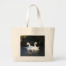 Bolso De Tela Gigante Dos cisnes y un pato