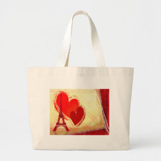 Bolso De Tela Gigante Dos corazones en París